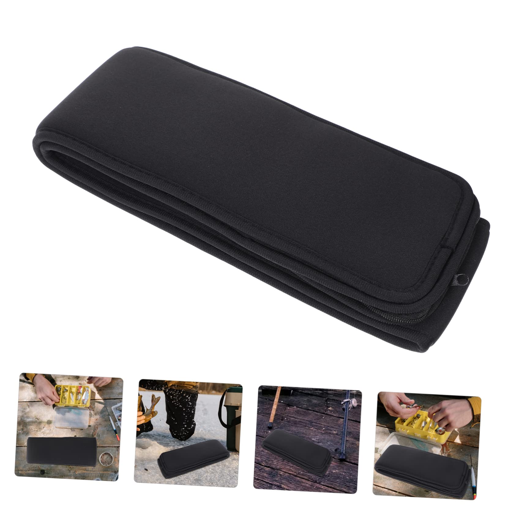 Happyyami Fishing Rod Bag Multi Functional Fishing Tools Storage Pouch with Shoulder Strap for Convenient Tackle Organization Durable and Lightweight Design