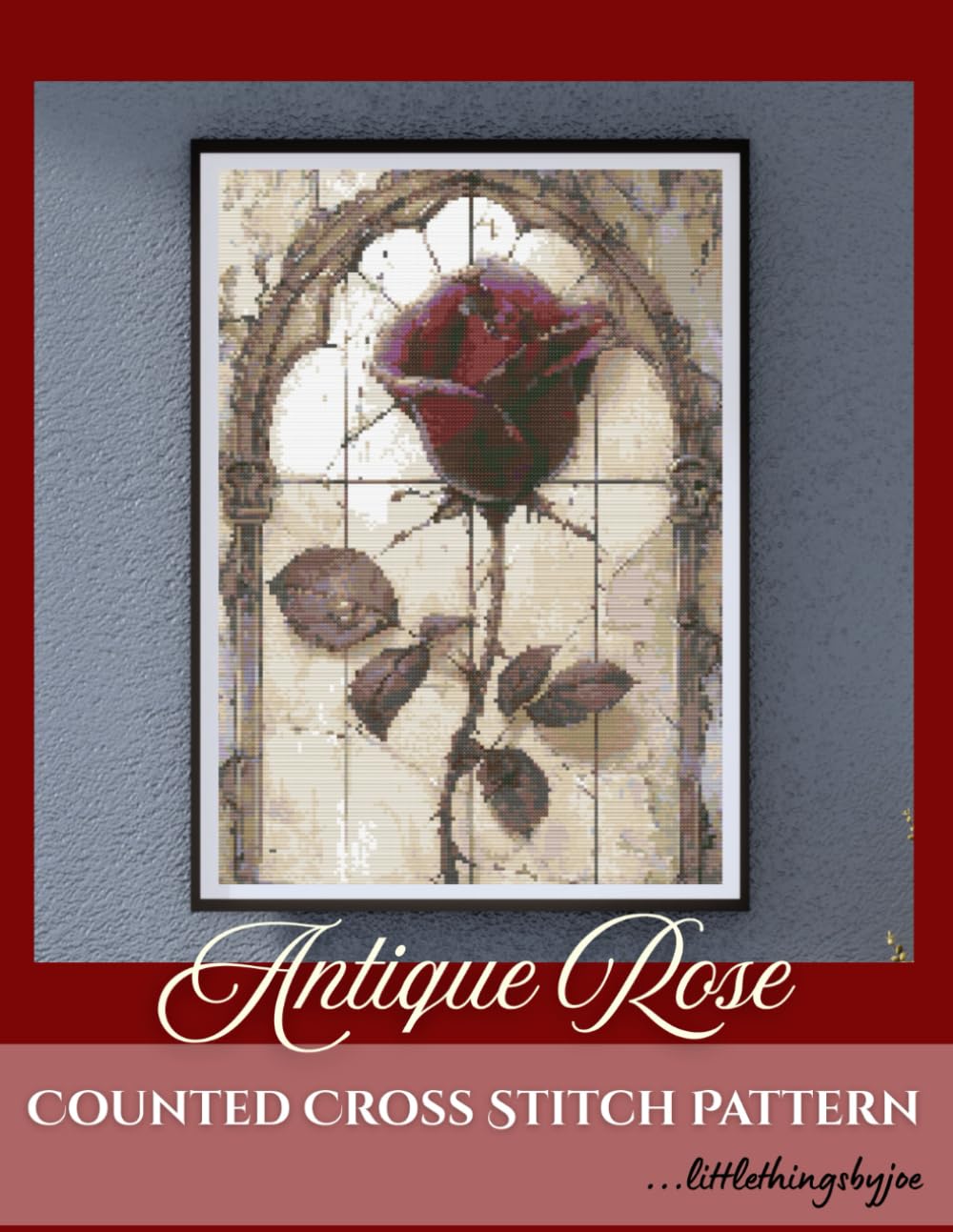 Antique Rose : Counted Cross Stitch Pattern: by littlethingsbyjoe