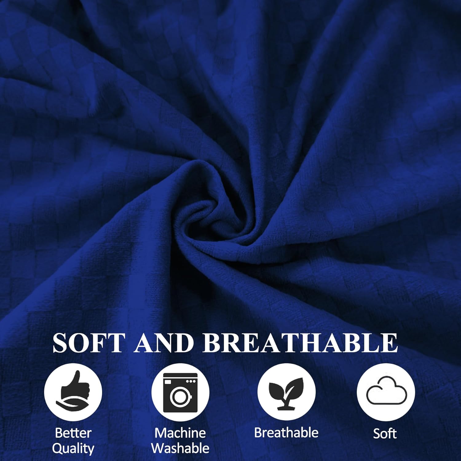 Bed Wedge Pillow for Side Sleeping Sponge Filled Body Positioning Triangle Pillow Suitable for Pregnancy and Surgery Prevent Bed Sore for Leg and Back Support with Pillow Case (Navy Blue)
