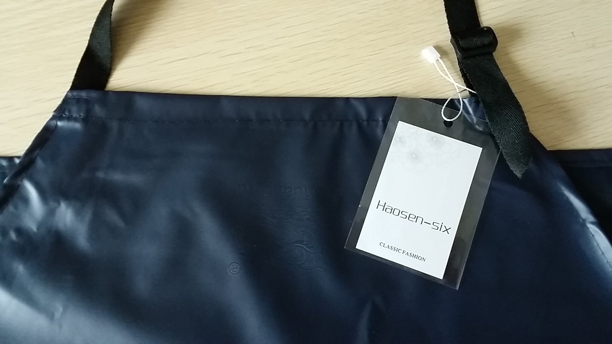 Haosen-six Waterproof Apron Adjustable Neck Strap Bib Kitchen Apron for Adult Cooking Working Dishwashing, Butcher, Fish, Lab Blue One Piece