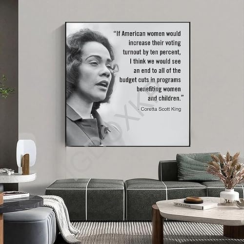 Miniatura 4 de Activist Coretta Scott King Civil Rights Feminism Inspirational Quote Portrait Art Poster (2) Canvas Poster Wall Art Decor Print Picture Paintings