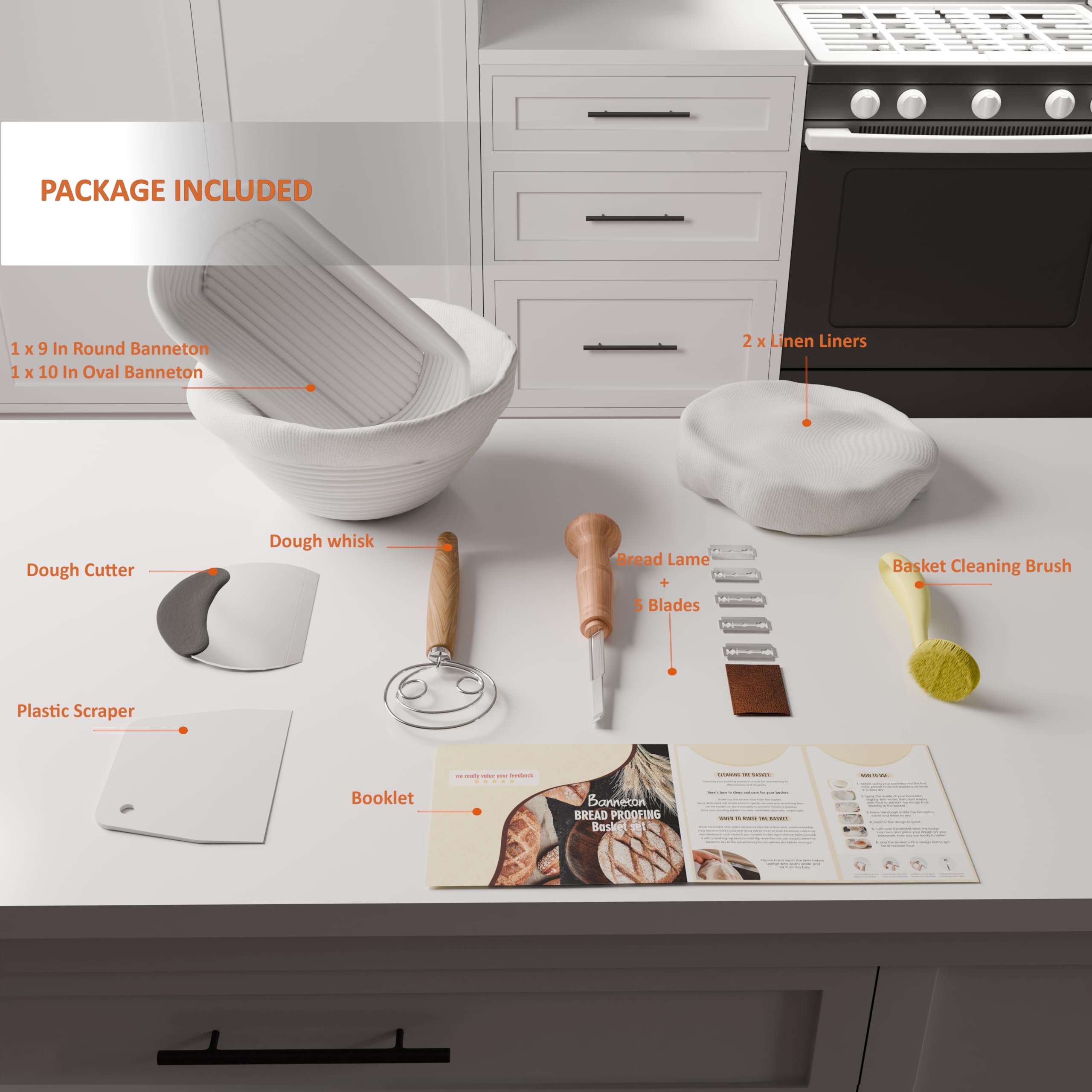 Snapklik.com : Complete Sourdough Starter Kit - Bread Baking Supplies