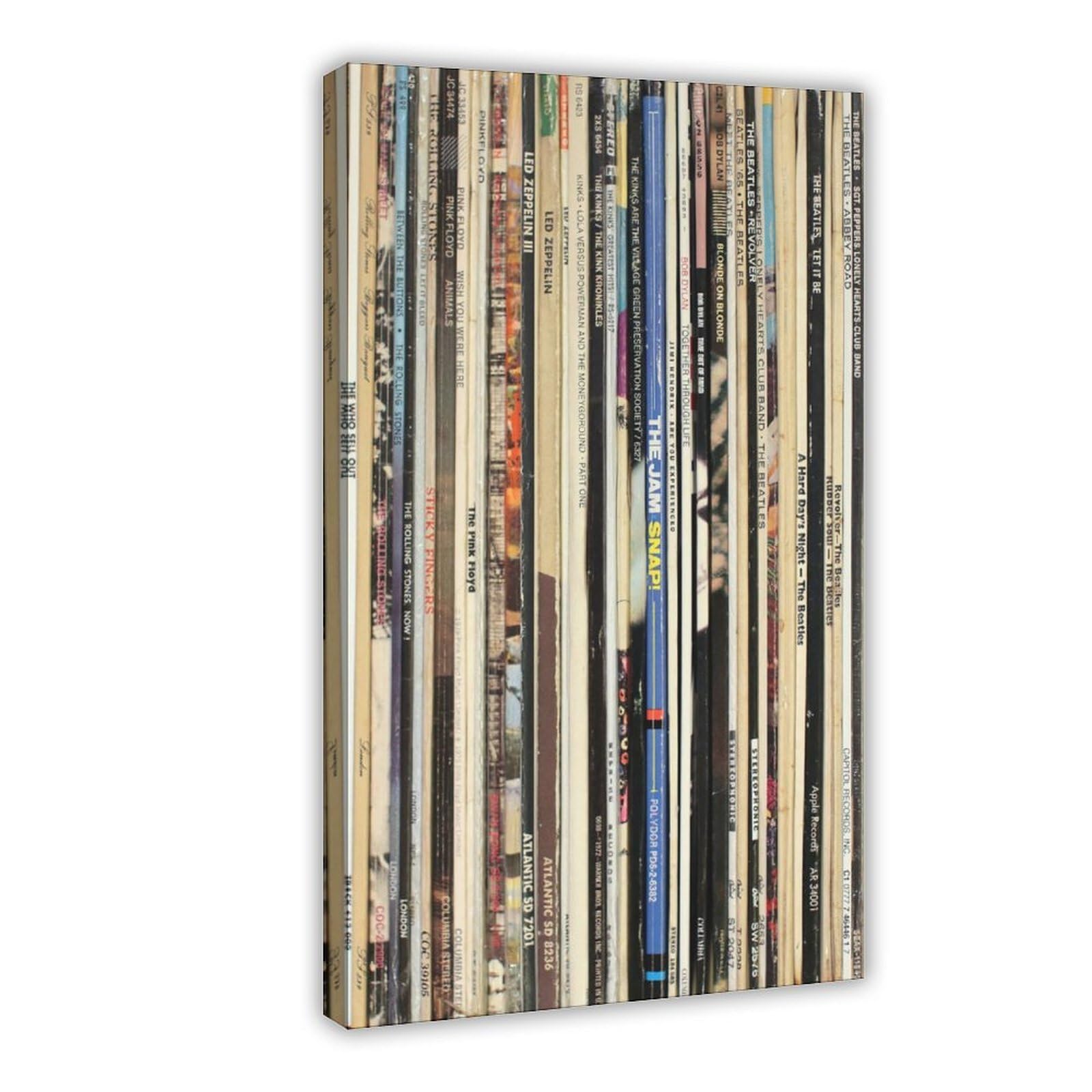 NEOHI Classic Rock płyty winylowe muzyka vintage pokój estetyka płótno nowoczesny plakat sztuka ścienna wydruki obrazy salon sypialnia dekoracja 16 x 24 cale (40 x 60 cm)