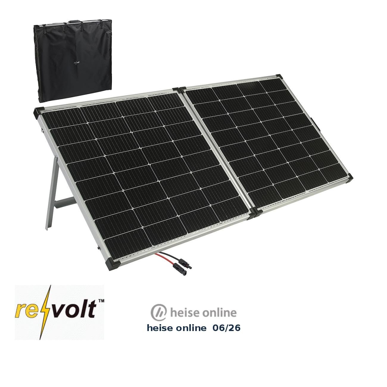 revolt Solarmodul faltbar: Faltbares Solarpanel mit monokristallinen Zellen, Versandrückläufer (Solarpanel-Koffer, Stromversorgungen Notfall, 12V)