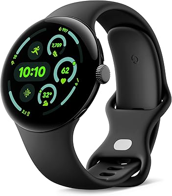 Google Pixel Watch 3 (45 mm) - Cassa nero opaco - Cinturino nero ossidiana - Wi-