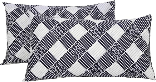 Rockcloud Juego de fundas de almohada de 400 hilos, 100% algodón, tamaño estándar, 2 piezas, color negro