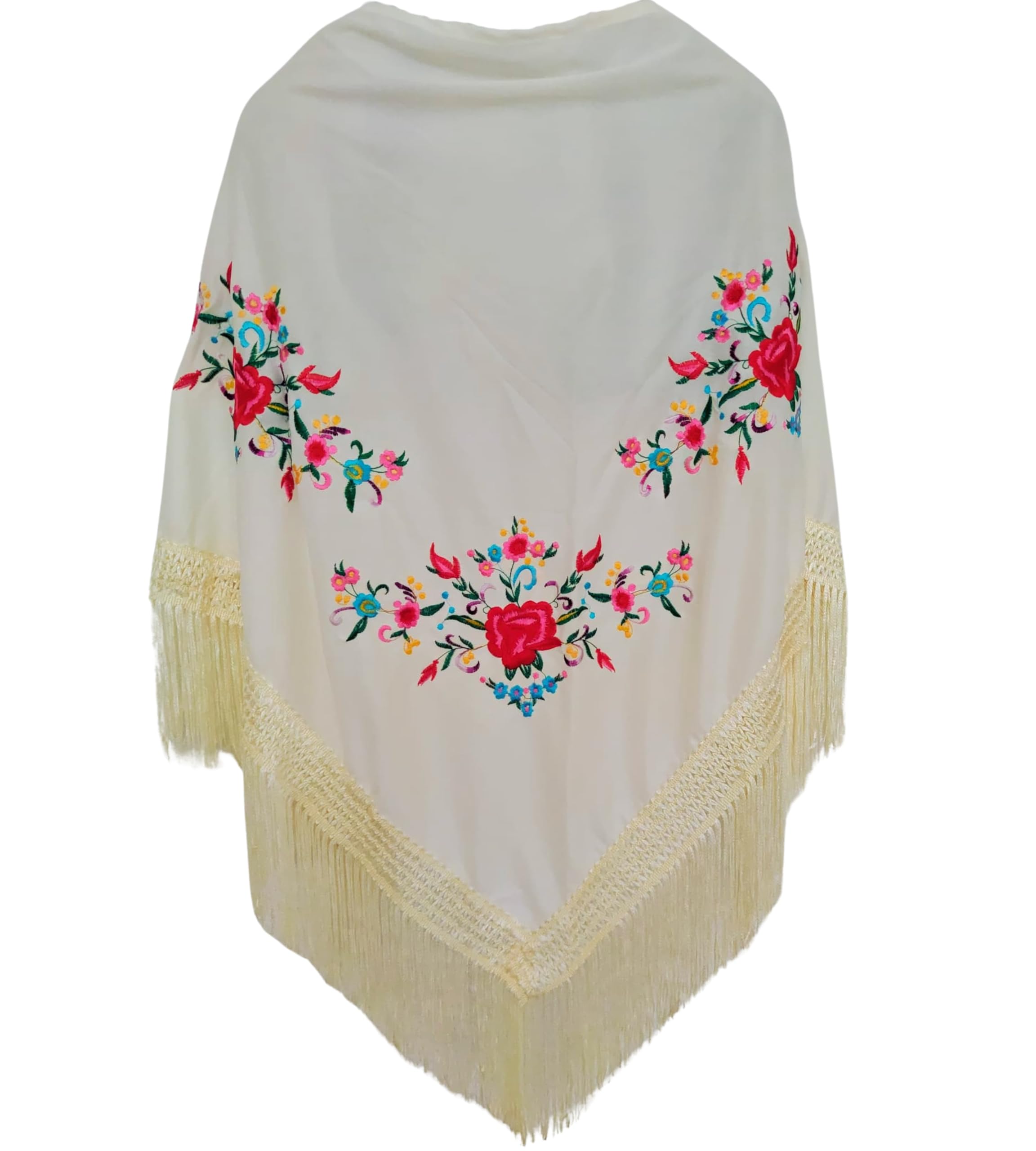 Pack Flamenco Con Mantón Bordado, Peineta, Flor Con Pinza Y Pulsera – Accesorios Para Feria Y Sevillanas