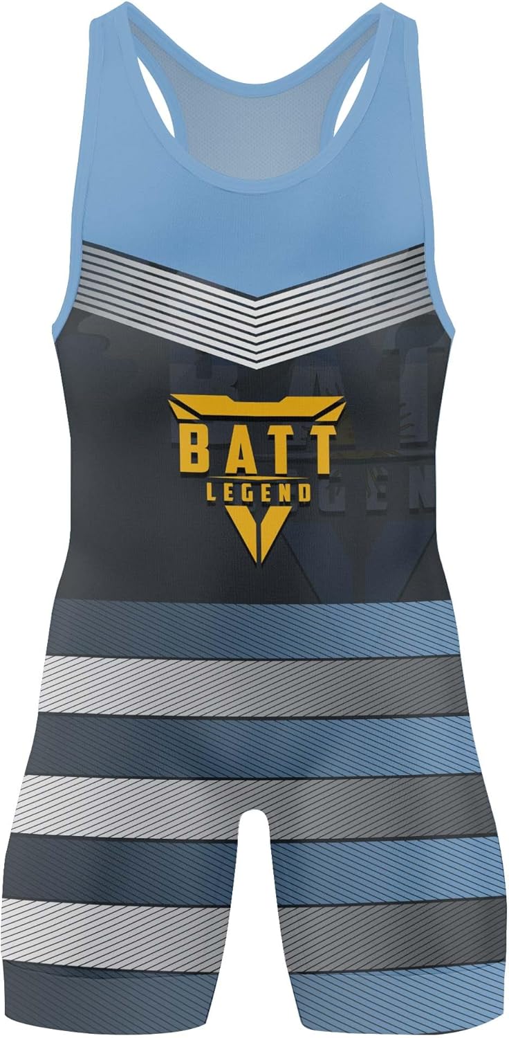 Skull Fighter Men's Wrestling Singlet Comfortable & Breathable for Powerlifting & Gymnastics Training