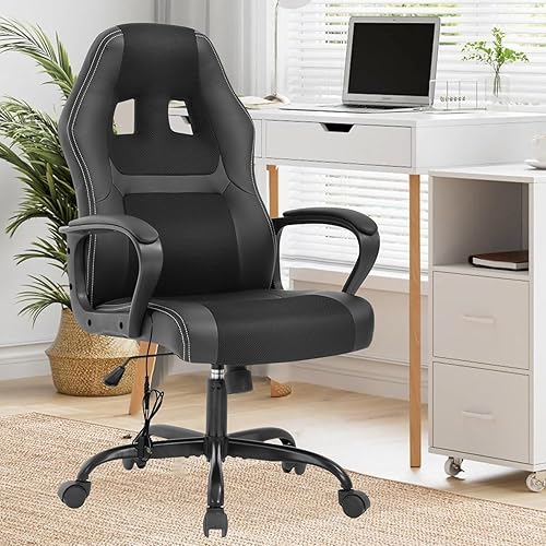 Silla ergonómica para videojuegos de PC, silla ergonómica para computadora de altura ajustable, silla de juego de masaje, silla de oficina
