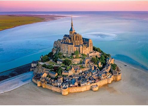 Nathan 12000946 1500-Piece Puzzle - Le Mont-Saint-Michel - Adults and Children from 14 Years - Premium Jigsaw Puzzle - Perfect Recessed - Escape Collection
