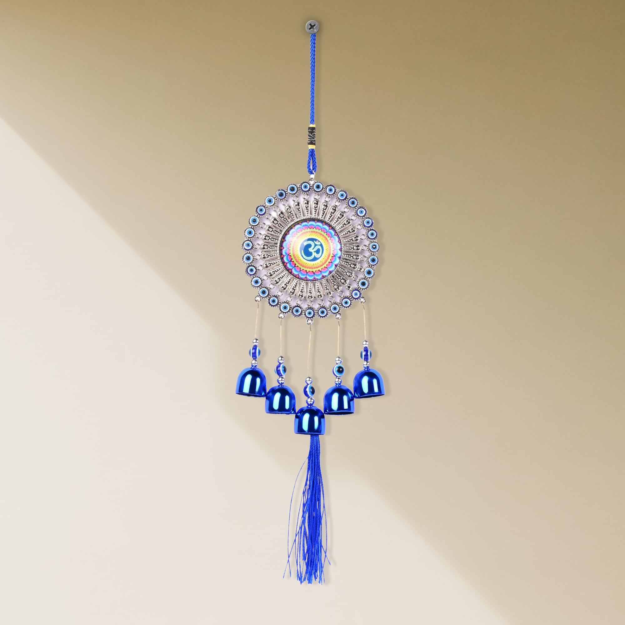 5 Bell Evil Eye Wind Chimes for Home Decor - Hanging Decorat -12 5 Bell Evil Eye Wind Chimes for Home Decor - Hanging Decorat -12