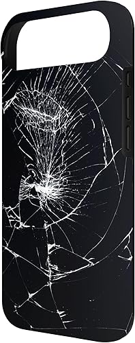 Vista 75 de iPhone 12/12 Pro - Funda negra con diseño roto falso, disuasorio de robo