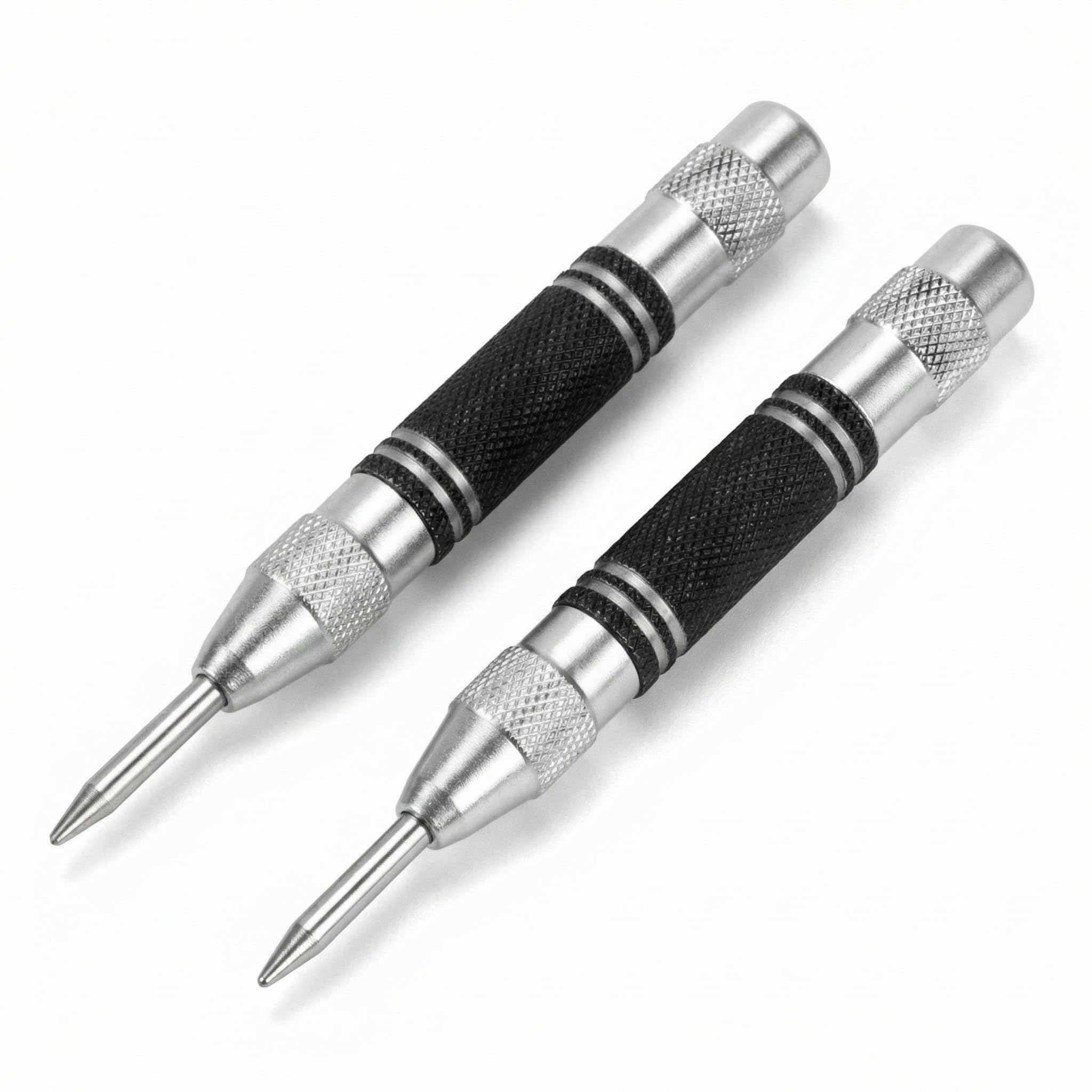 QWORK 2 unidades Punzón central automático, granete automatico, 128mm, punzones para metal