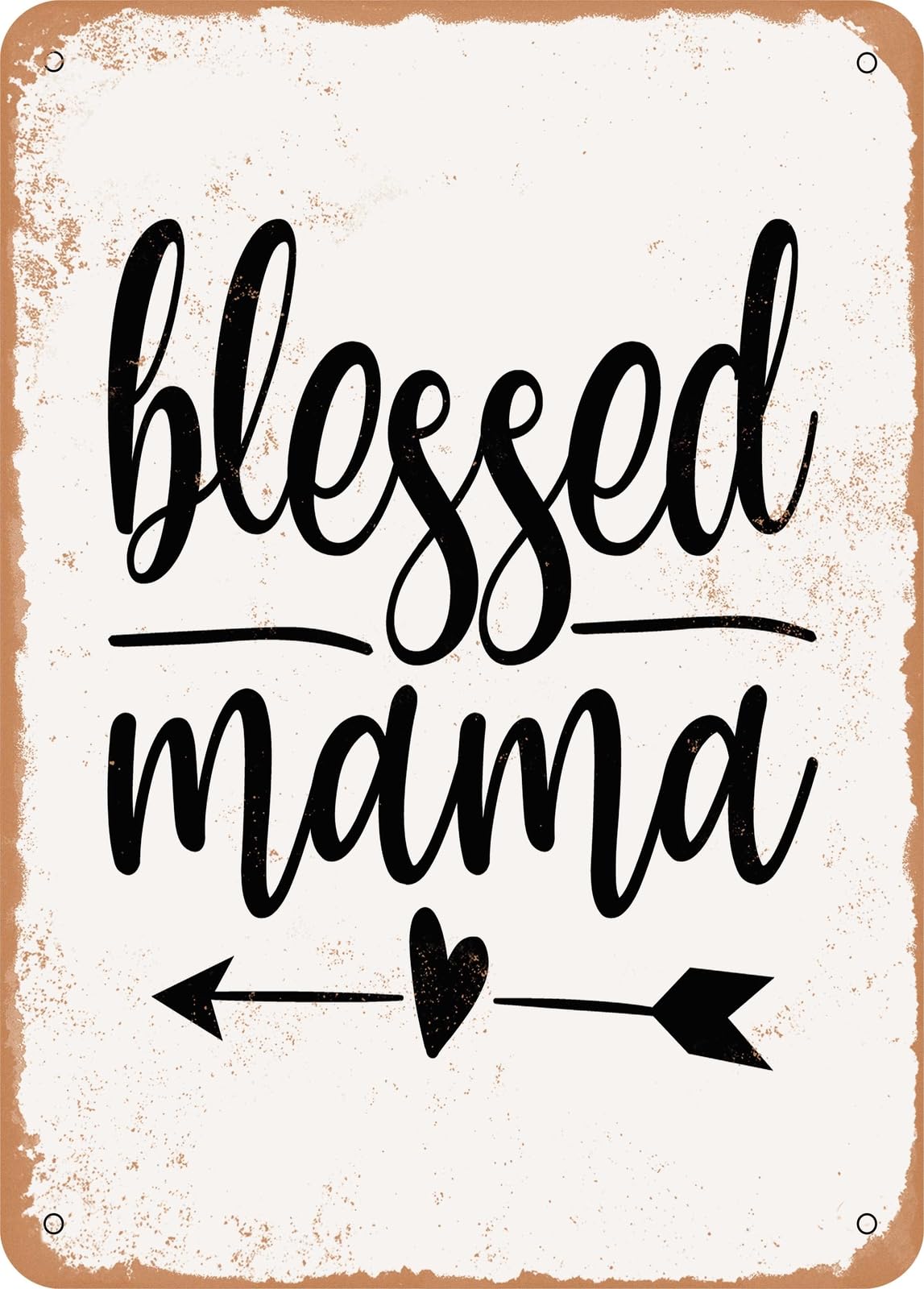 Metal Sign - Blessed Mama - 8 - Vintage Look home decor