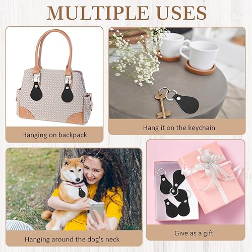 Vista 11 de Geetery Kit de 100 llaveros de piel sintética, llavero a granel con remaches, llaveros para grabado láser (colorido)