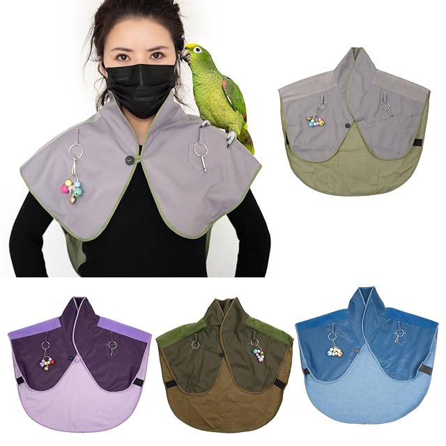 Foto 2 de 7 de WuLi77 Protector de hombro antiarañazos para pájaros, protector de hombro antipájaros