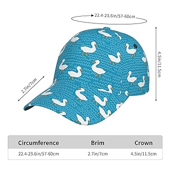 Baseball Cap Women Men- Cute Duck No.20047 Adjustable for