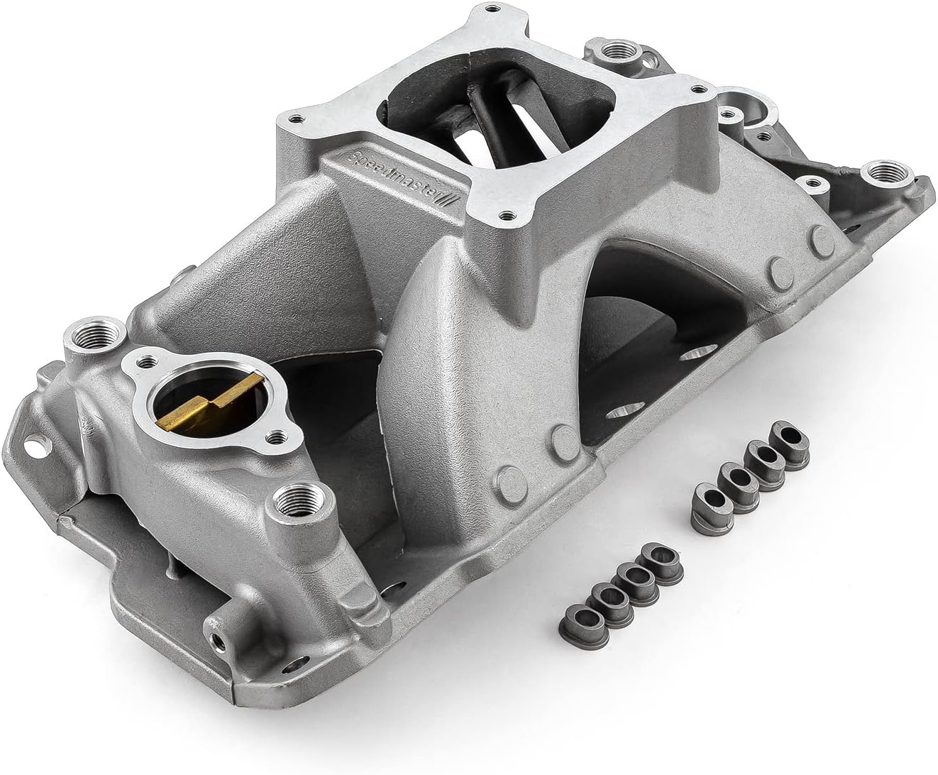 Speedmaster 1-147-013 Compatible with Chevy SBC 350 1957-95 HiRise Aluminum Intake Manifold [Satin]