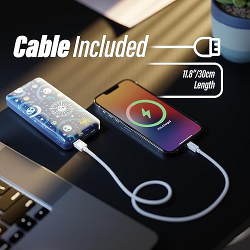 Miniatura 4 de Disney Tim Burton's The Nightmare Before Christmas Jack Skellington - Cargador de teléfono portátil compatible universal con puerto de carga USB,