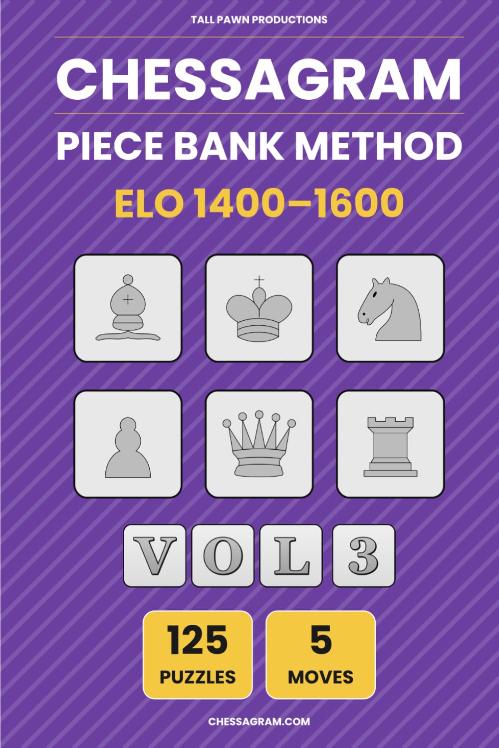 Chessagram: 5 Moves - Piece Bank Method (ELO 1400-1600) - Visualisation Training (Chessagram Method - Pieces Only - 5-Moves - White to Play)