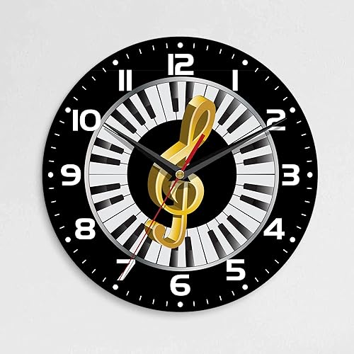 Reloj de pared, 10 pulgadas, silencioso, sin tictac, decoración de cocina para el hogar, funciona con pilas, para baño, dormitorio, sala de estar,