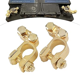 Xibao 2PCS Batterieklemmen Auto 12V - Robuste Polklemmen Plus/Minus Für Auto, Boot, Van