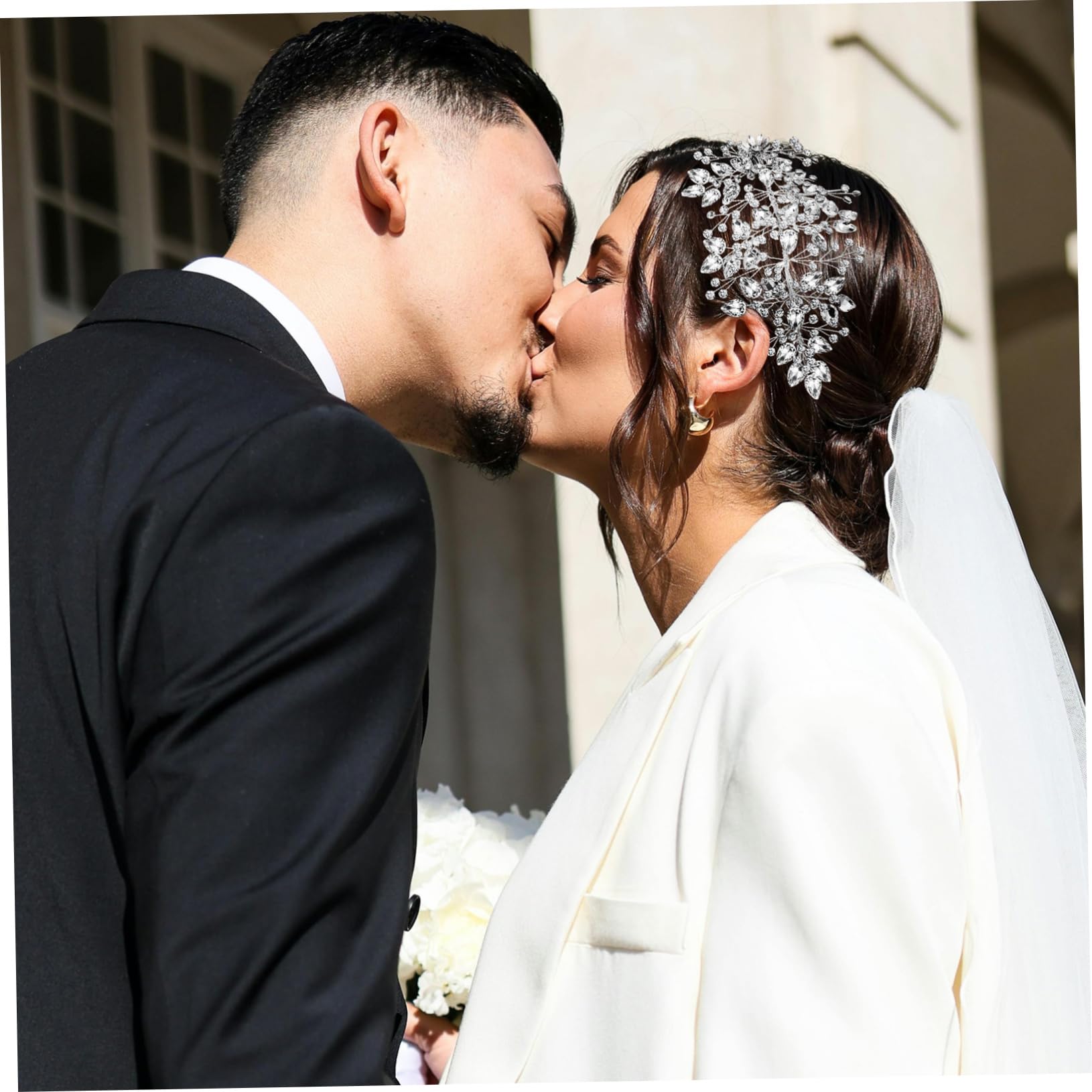 VANZACK 2 Stück Eleganter Haarschmuck Hochzeit Teiliges Strass Diadem Brautschmuck Stirnband Haarranke für Damen Funkelndes Kopfschmuck Accessoire für Braut und Festliche Anlässe