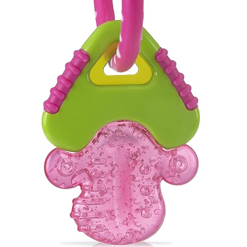 Miniatura 8 de Nuby Llaves mordedoras de gel de hielo 1 paquete multicolor., 1 paquete neutro, Paquete de 2 neutros, Rosa/Rebel Fun., Paquete de 2 rosa/azul, Rosa