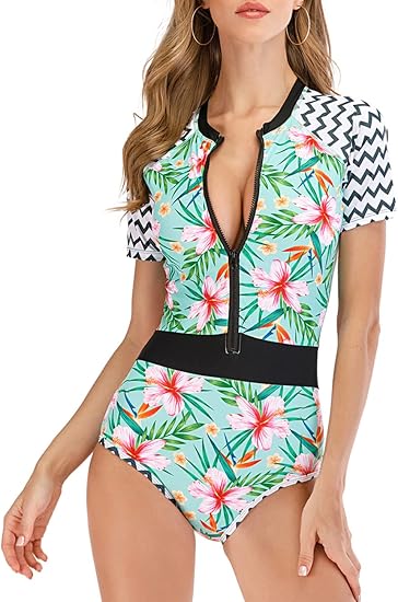 short sleeve swimsuit amazon