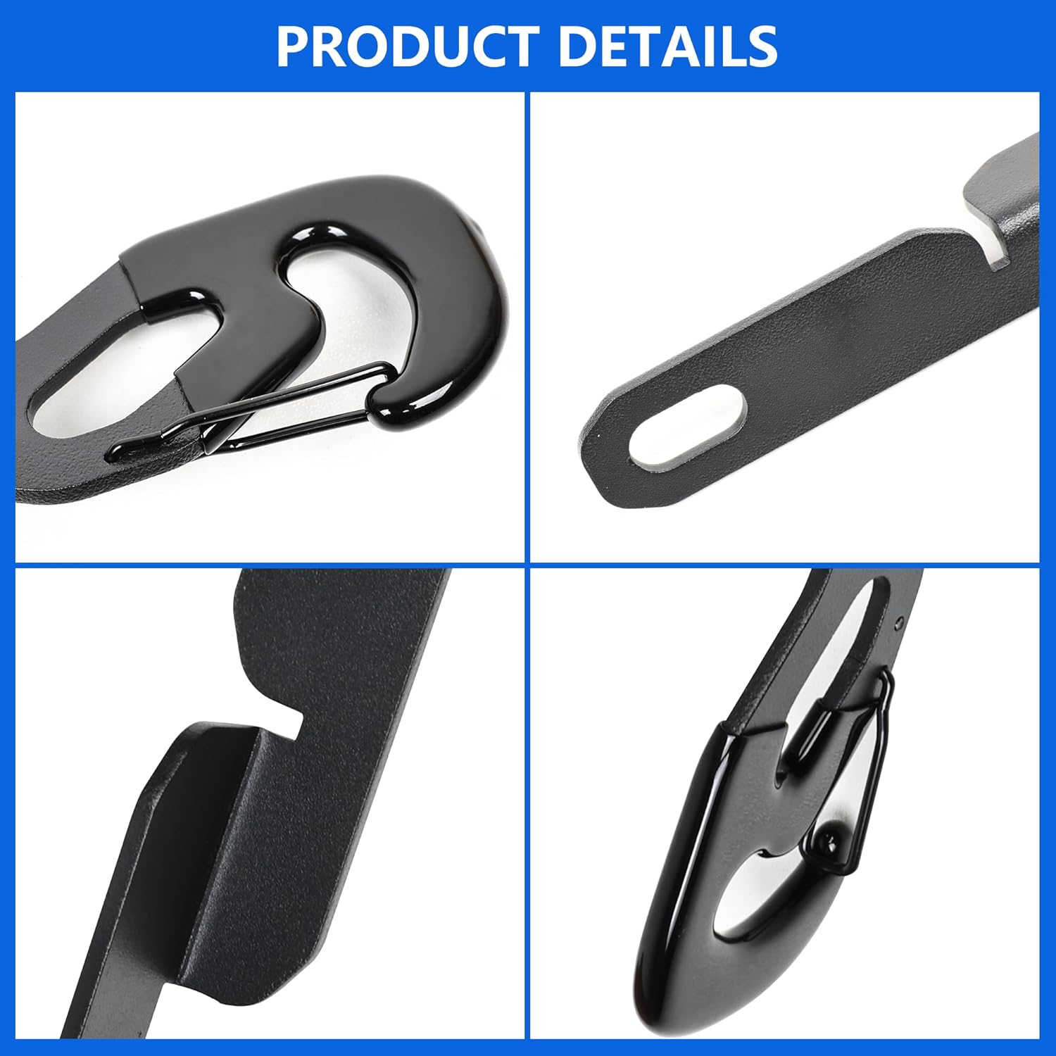 UTV Door Latches 7" Anti-Rust Easy Latches Compatible with Can-Am X3/Defender HD8/RZR 200/1000/900 2 Pcs Vent Extender for Increased Air Circulation, Black