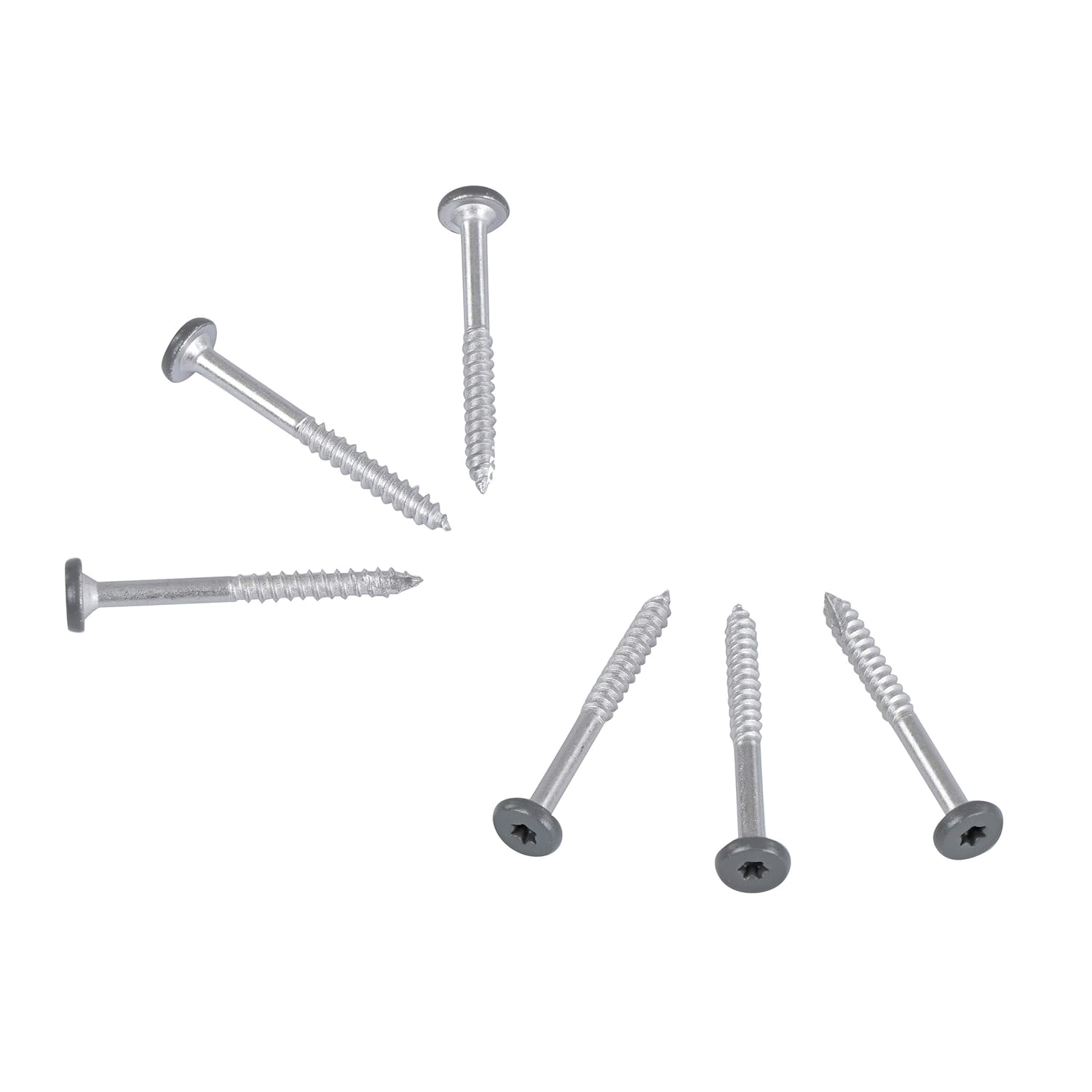 Deckfast Fascia Screws 9 x 1-7/8" Stainless Steel Fascia Screws - 100 Pieces Matches AZEK DECKING (#53 Dark Gray, Matches Azek Island Oak)