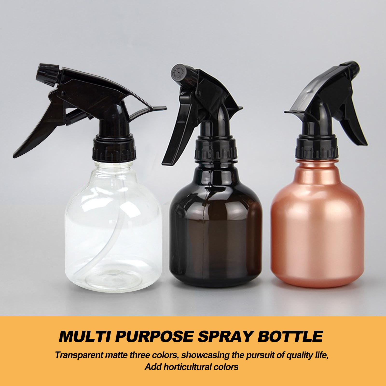 Botella de spray vacía de 250 ml, botella de spray de agua para el cabello, botellas pulverizadoras de plástico para limpieza del cabello, 3 unidades