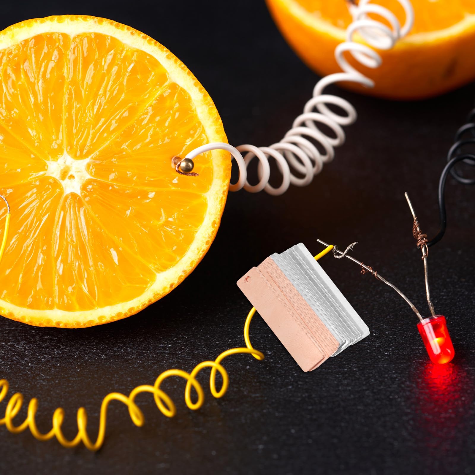 POPETPOP Juego de 20 Hojas de Electrodos de Cobre y Zinc para Experimentos Escolares y Aplicaciones de Laboratorio Material Puro y Función Educativa