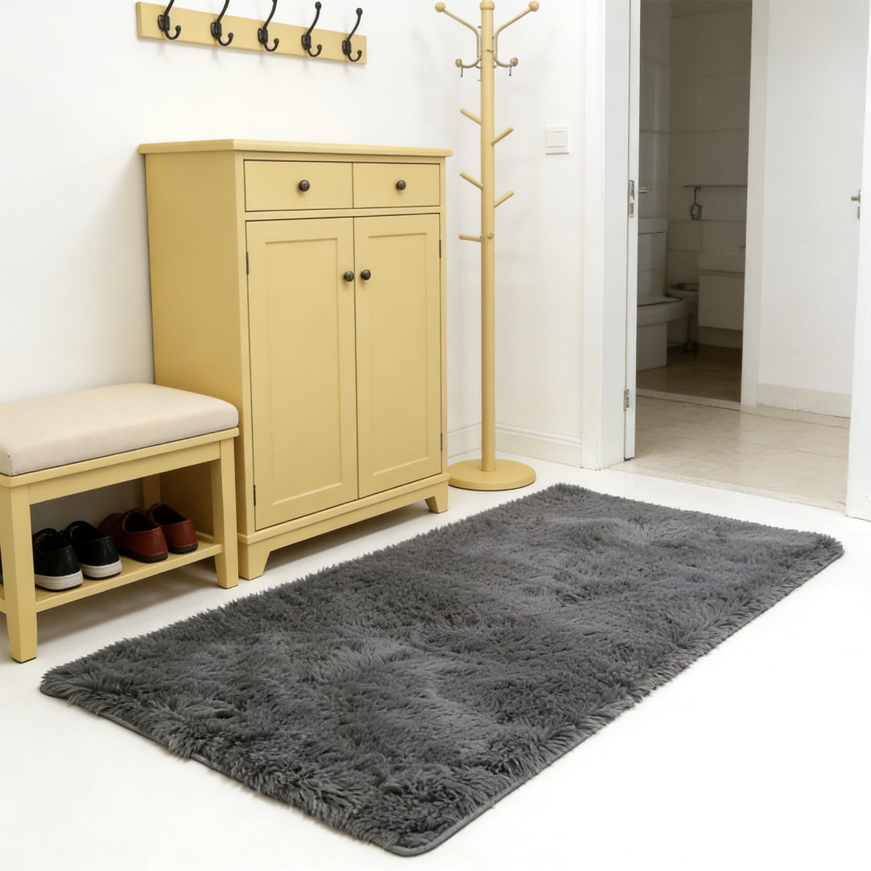 Tapis de salon gris pour chambre et bureau créez un coin cocooning doux