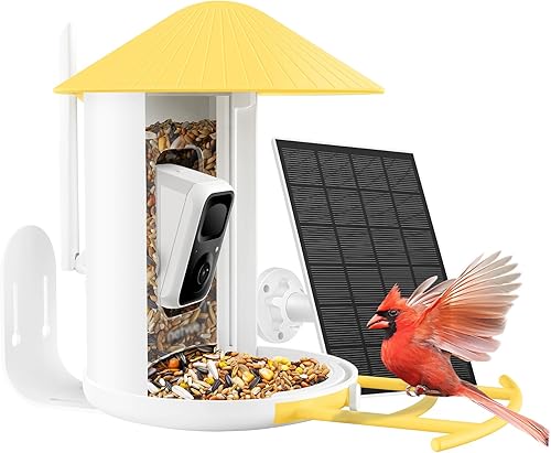 NETVUE Birdfy Lite - Cámara inteligente para alimentador de pájaros, cámara de observación de aves, captura automática de pájaros y detección de