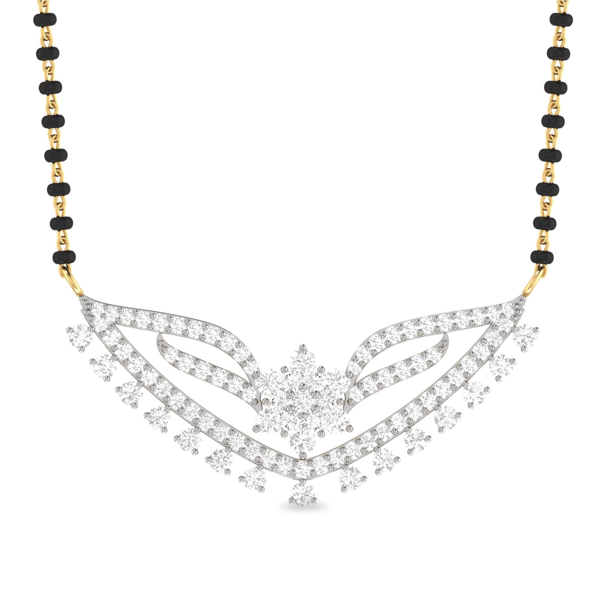 Yellow Gold and Solitaire Mangalsutra for Women