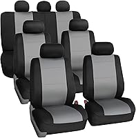 Vista 14 de FH Group - Juego completo de fundas de neopreno para asiento trasero dividido y delantero de respaldo bajo de auto/sedán/SUV, de neopreno, ajuste