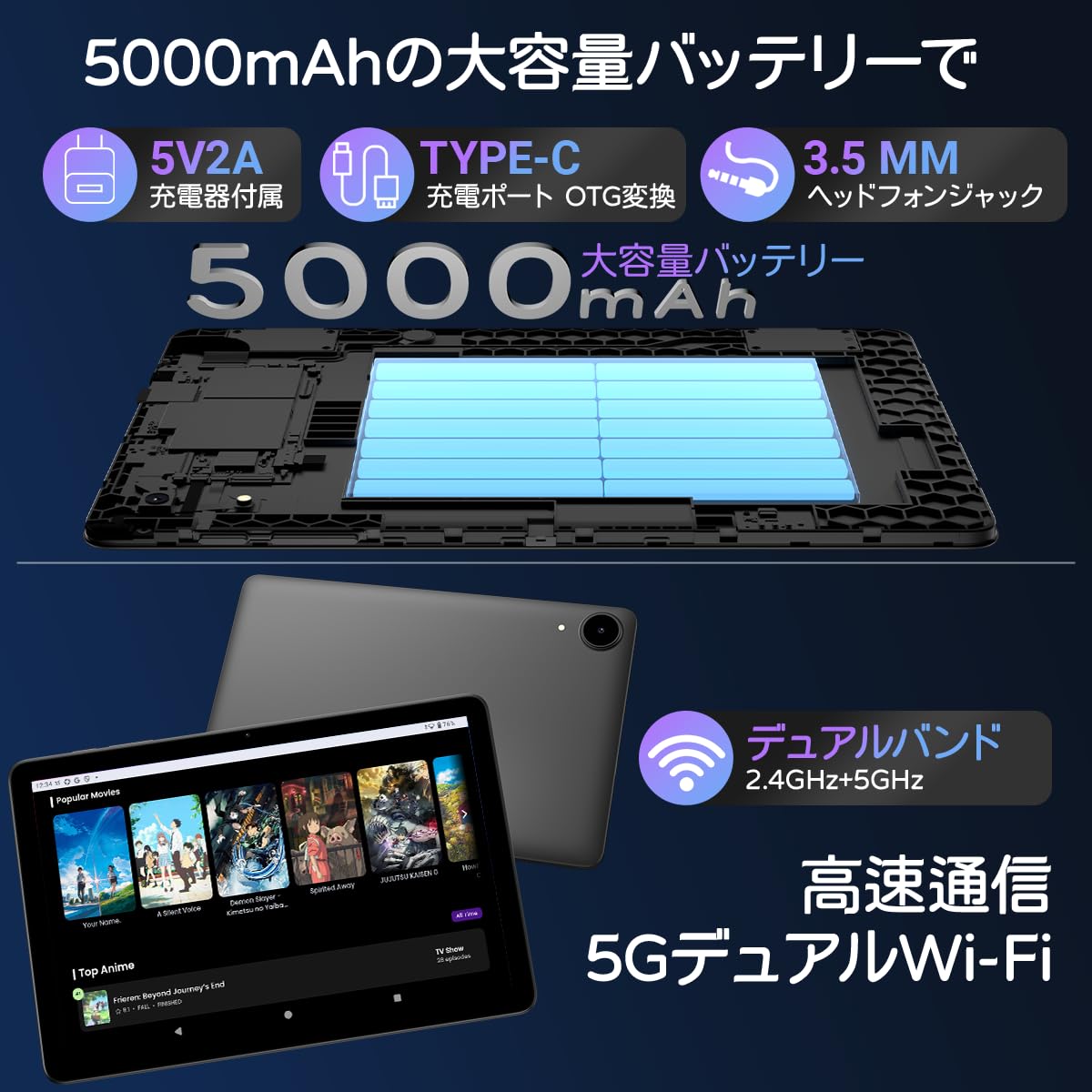 651 ケース付 Android15 タブレット 10インチ Wi-fiモデル Amazon.co.jp: タブレット - FancyDay Android 15 タブレット 10