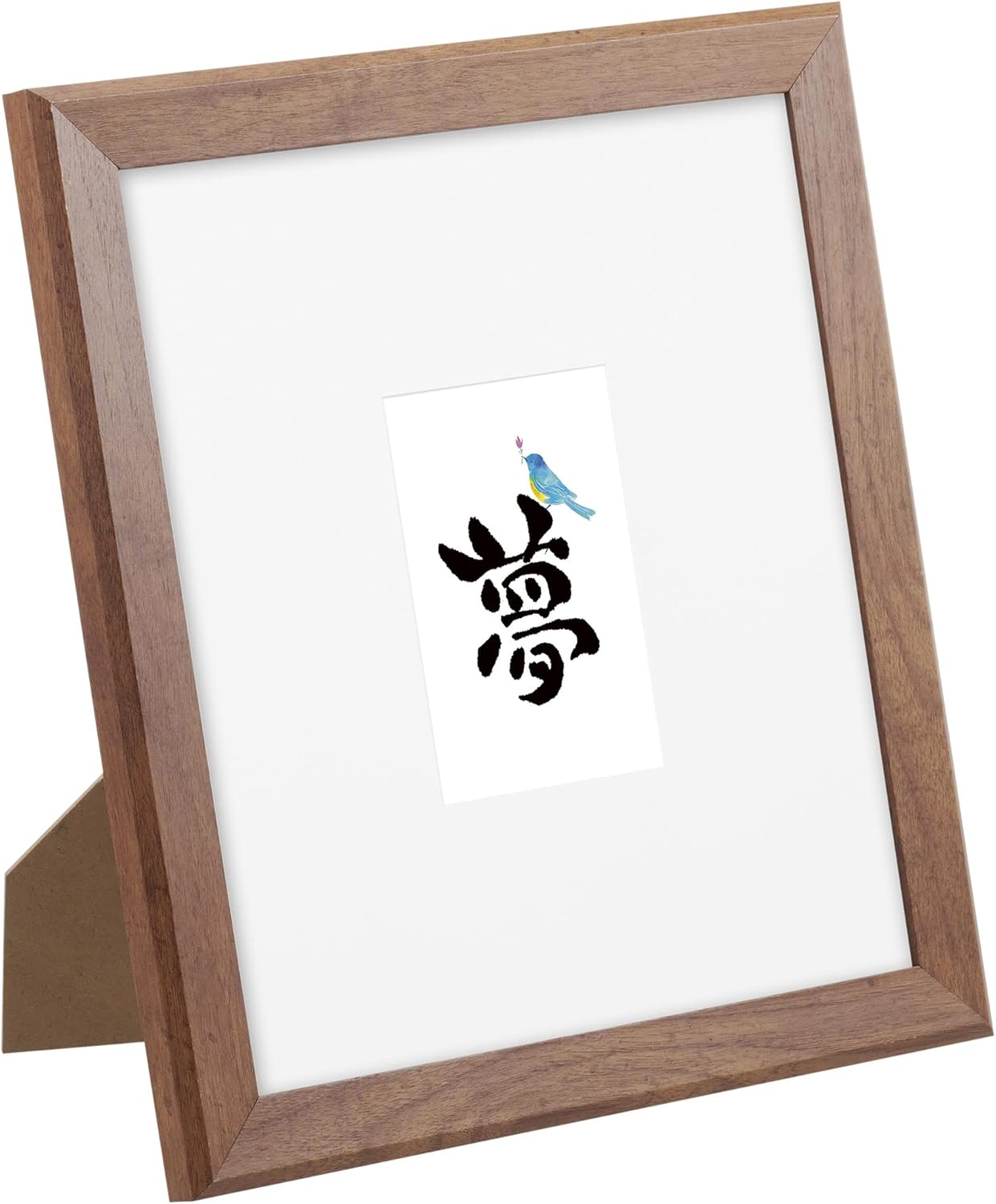 Hakuba HAKUBA SG-02 AZ AMZFWSG-02BR Picture Frame, Colored Paper Frame, Brown, For Colored Paper and Photos (Large), Unbreakable PS Board, Stand Included, Hanging String Included