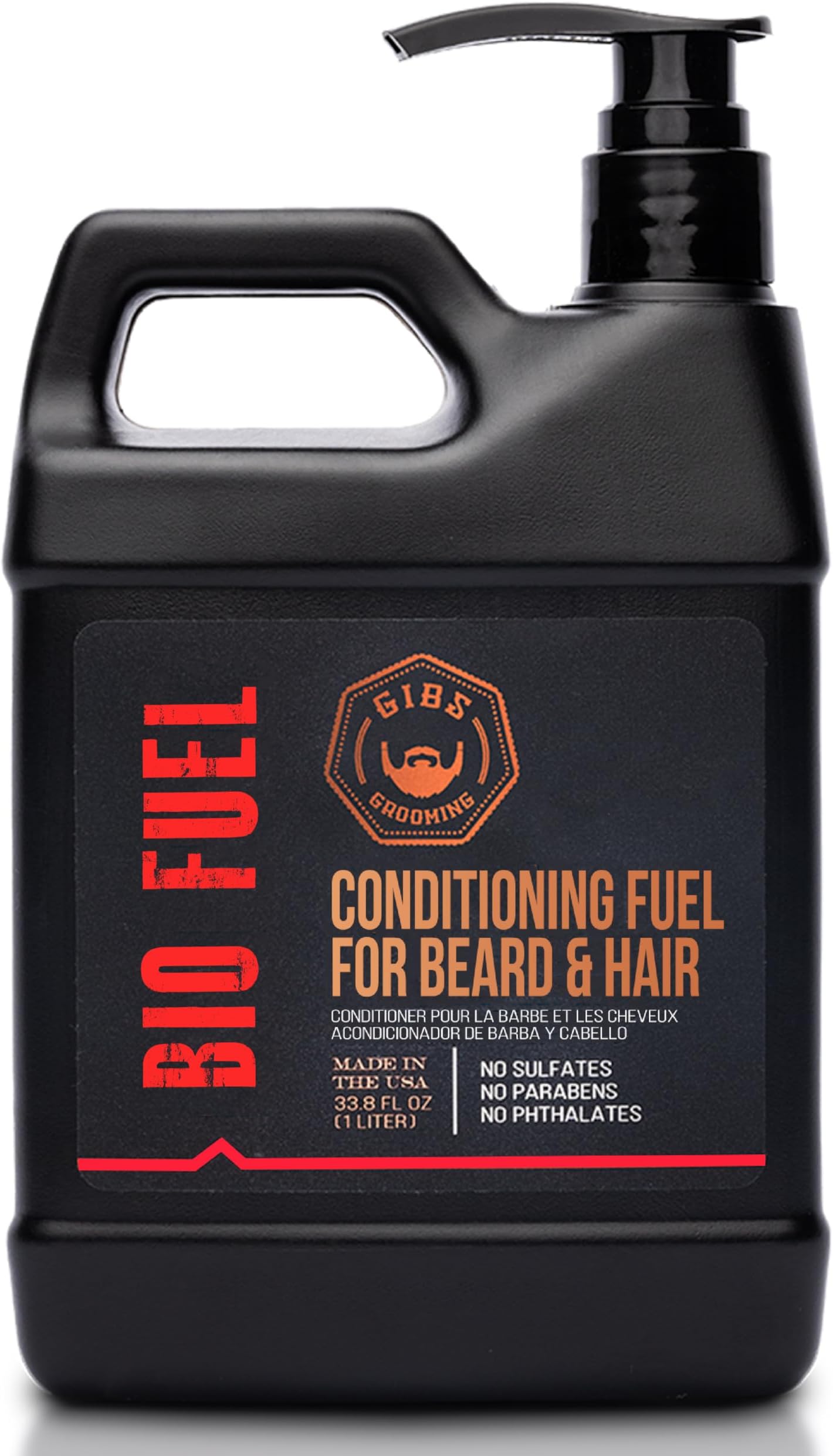 BioFuel Hair Conditioner For Men - Beard & Hair Conditioner Moisturizing, Liter, 33.8 Fl Oz (Pack of 1)