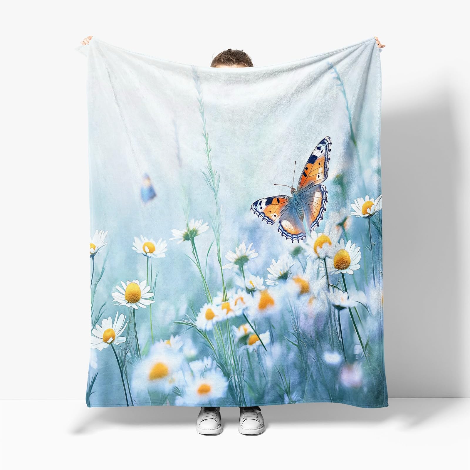 3D Plaid Couverture Polaire Flanelle 150x200 cm Panda dessiné à la Main Hiver Chaude Douce Moelleuse Microfibre Couverture de Lit Couvre-lit Jeté de Canapé, Convient Adulte et Enfant