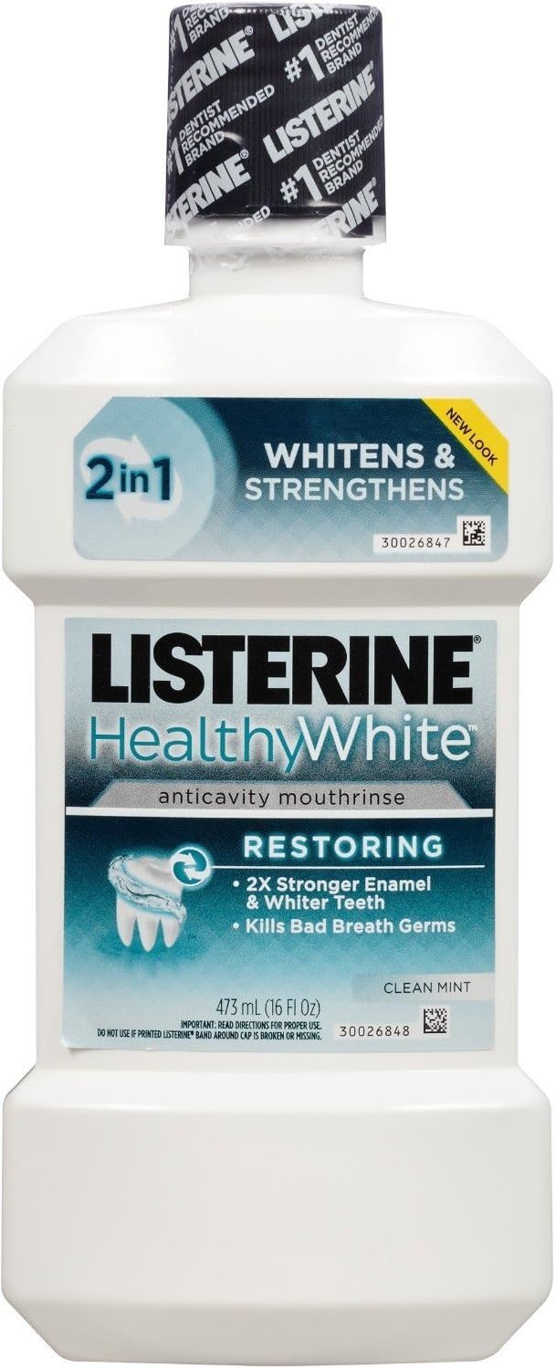 Listerine HealthyWhite Restoring Anticavity Mouth Rinse Clean Mint 16