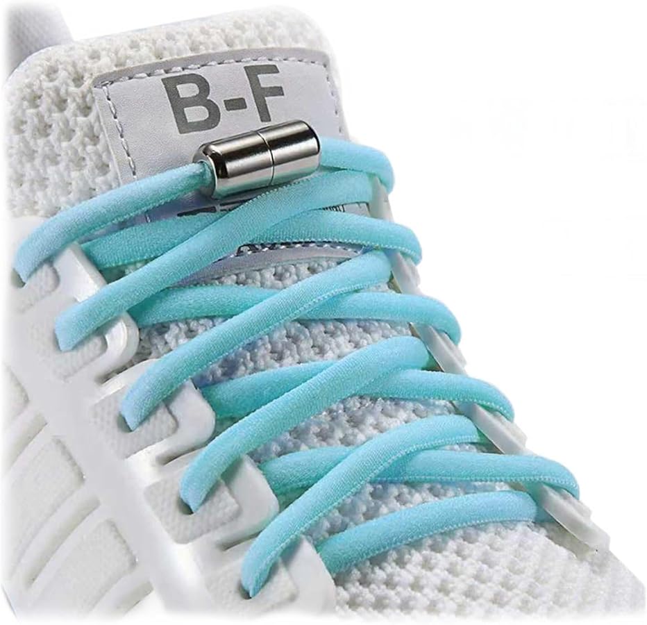 Olukssck [2 Pairs] No Tie Elastic Shoelaces - Tieless Shoe Laces