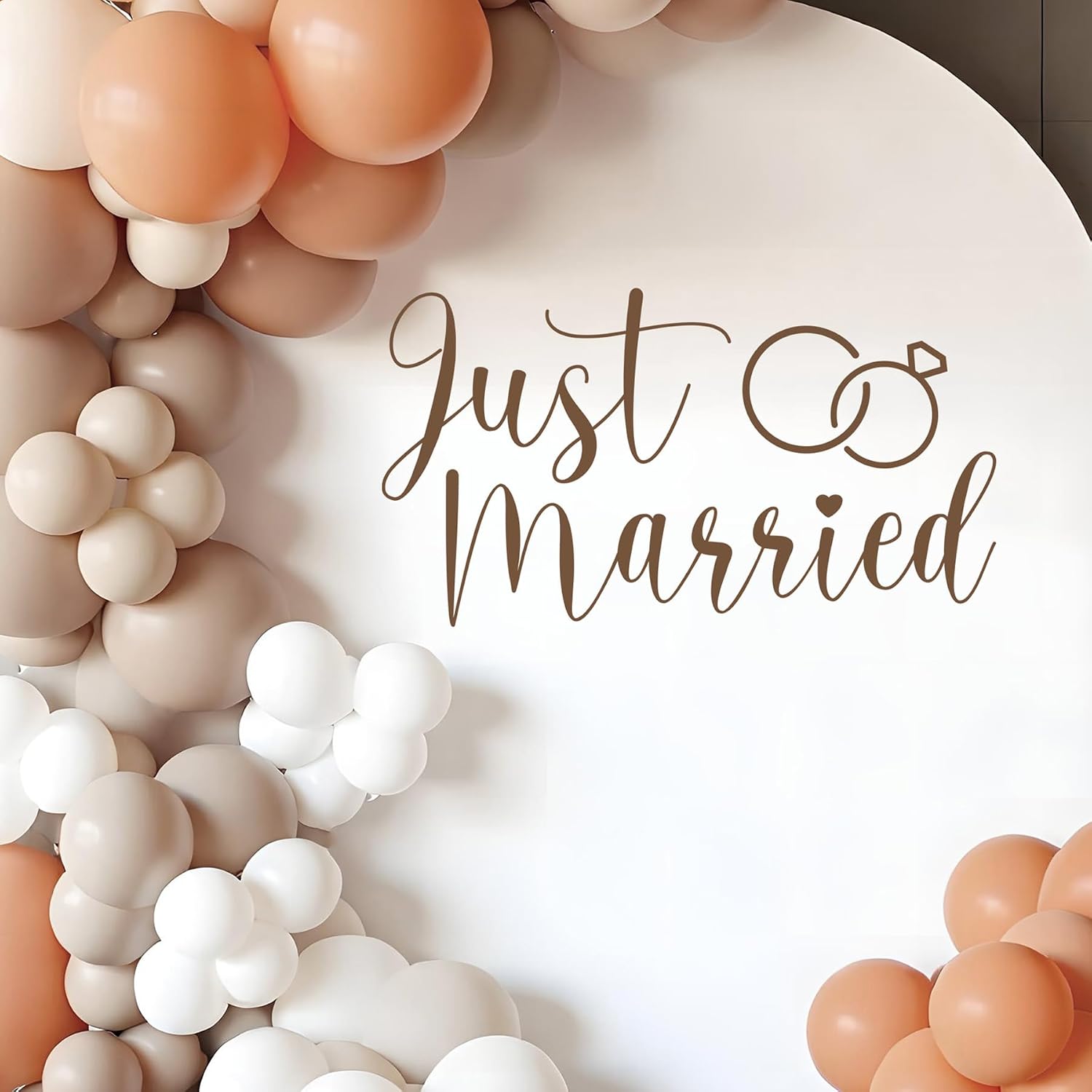 Just Married Decorations - Just Married Sign for Wedding, Bride to Be Decal for Backdrop Balloons Arch, Bridal Shower Decoration, Wedding Party Sign, Engagement Bachelorette Party Supplies