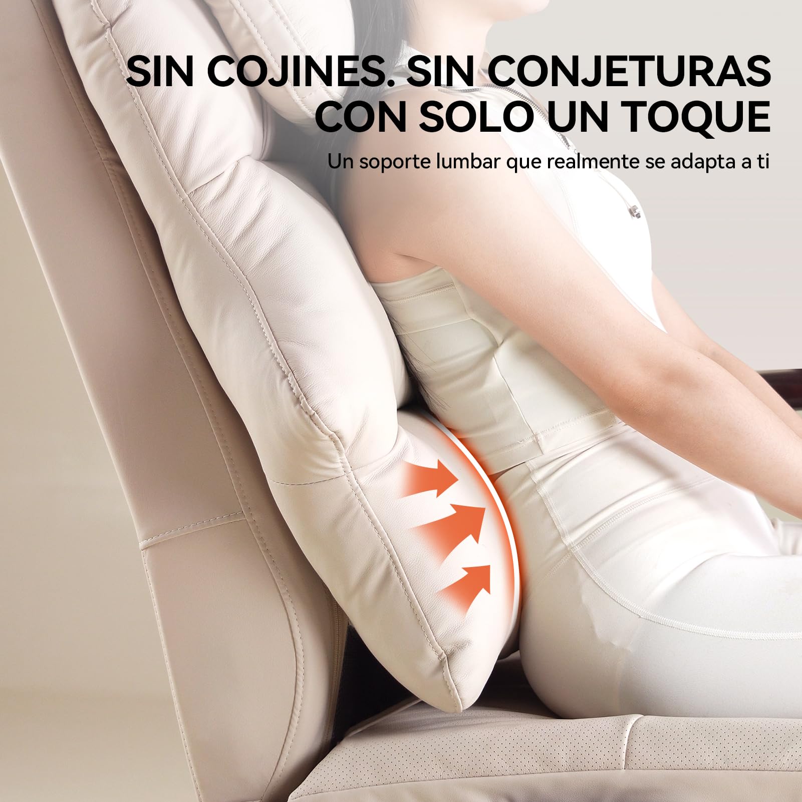 EMIAH Sillón Relax con Reposabrazos de Madera, Sillón con Soporte Lumbar y Función de Estiramiento, Sillón Reclinable Eléctrico con Reclinación y Reposapiés, Sillón TV con Cabezal, Cuero Genuino
