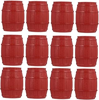 TEHAUX 14 Pçs Modelo De Barril De Pirata Miniaturas De Decoração De Pirata Brinquedos Para Crianças Brinquedo De Barril De Pirata Vinho Tinto Suprimentos De Navio Pirata Mini Casa Barris