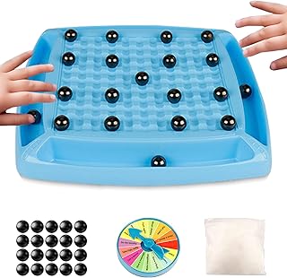 Kidbro Magnetic Chess Game Set,Magnetic Game Magnetic Chess Game with Rocks,Magnetic Stones Game Magnetic Chess Game with Stones,Magnet Chess Game Magnet Game with String