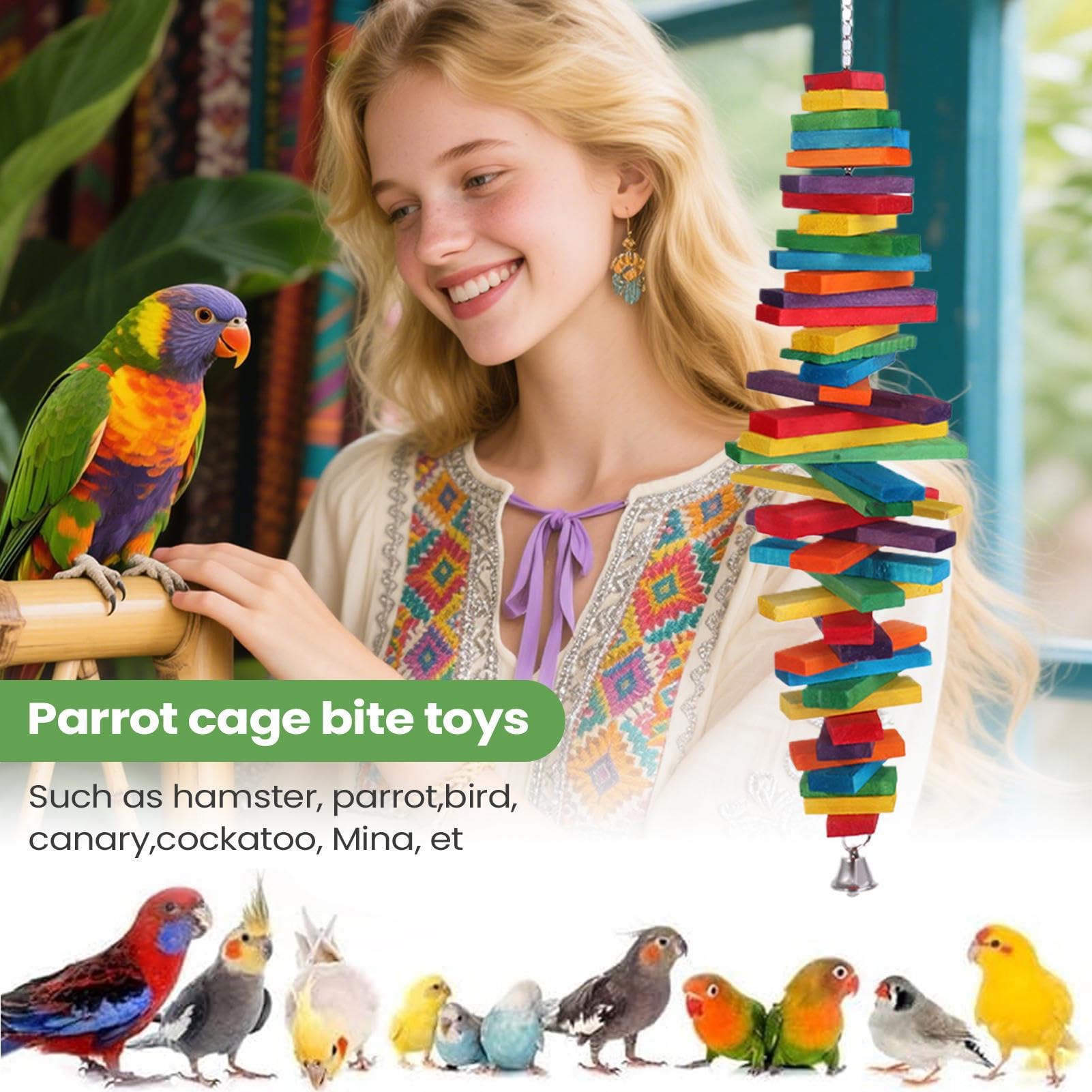 Juguetes para Aves y Accesorios Accesorios para Aves con Campana | Juguetes de Forrajeo para Pájaros con Campana Para Agapornis Cacatúa Ninfa Guacamayo Mirlo Y Otras Aves De Familia