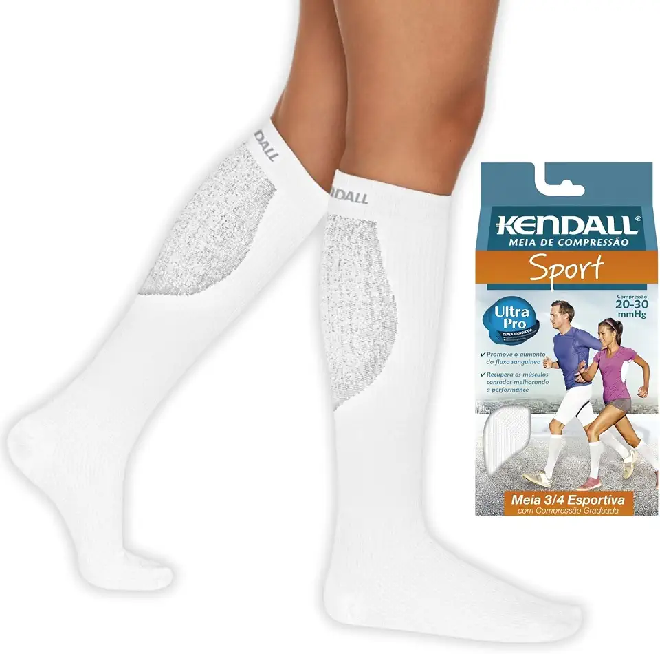 Meia ¾ Kendall Sport 20 – 30mmHg, Kendall, Masculino