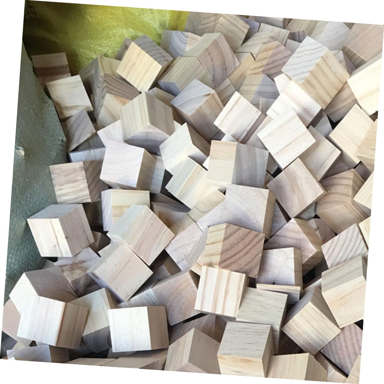 Cubo de Madera sin Acabado de 5cm, 15 Piezas, Bloques DIY